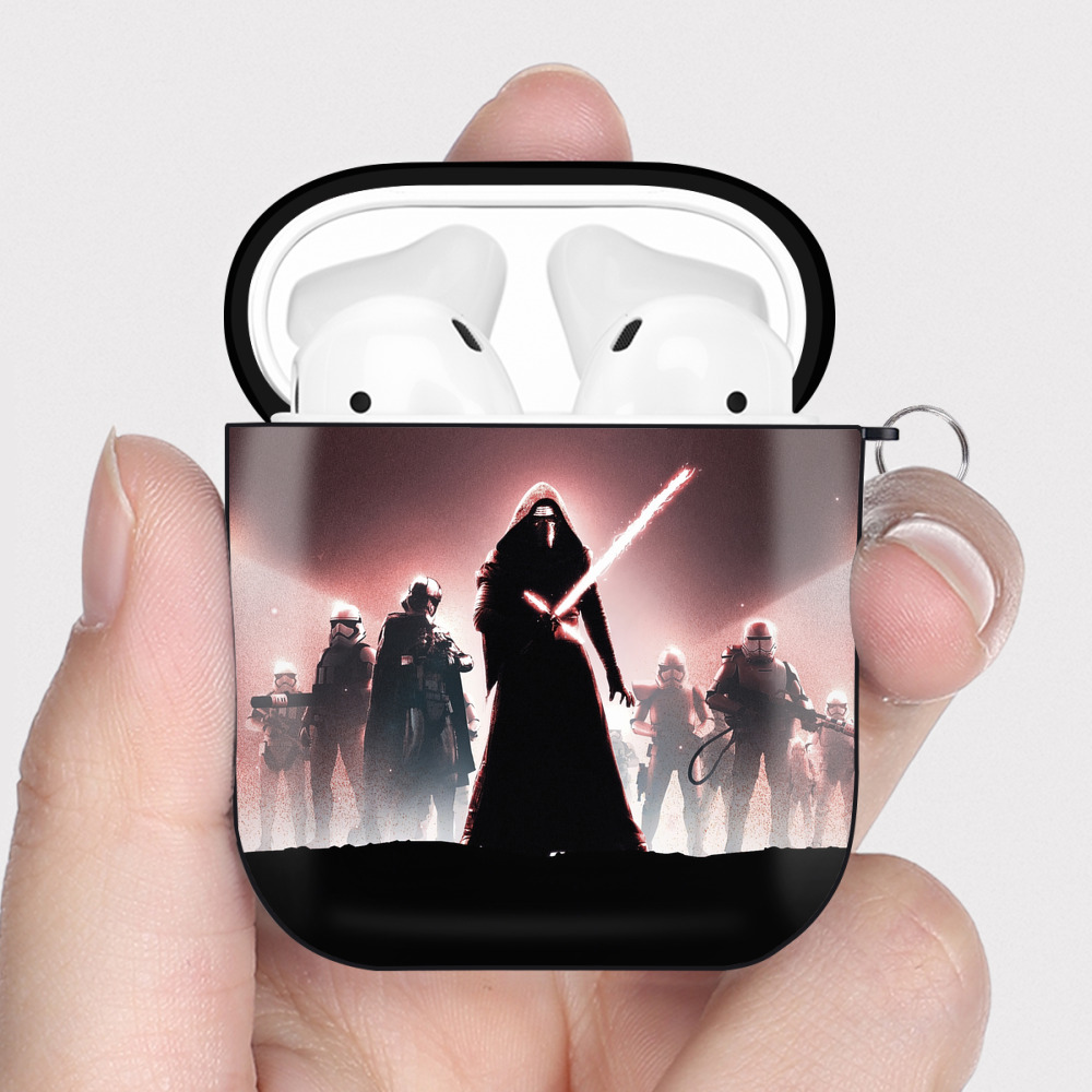 （画像用） スター・ウォーズ Star Wars AirPods 第2世代保護ケース ハードシェル ブラック 耐衝撃・防指紋・カラビナ付き