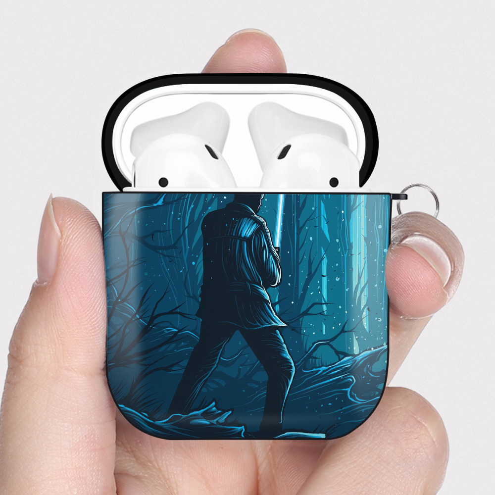 （画像用） スター・ウォーズ Star Wars AirPods 第2世代保護ケース ハードシェル ブラック 耐衝撃・防指紋・カラビナ付き