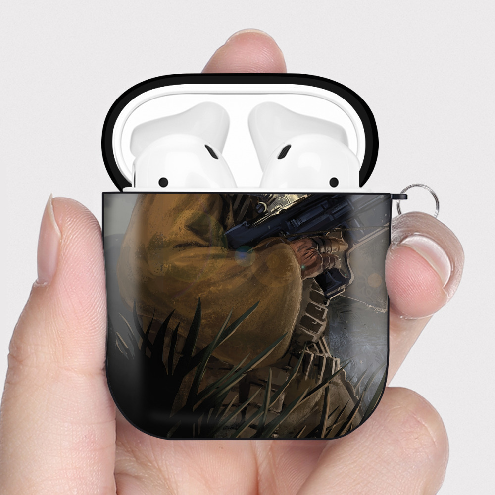 （画像用） スター・ウォーズ Star Wars AirPods 第2世代保護ケース ハードシェル ブラック 耐衝撃・防指紋・カラビナ付き