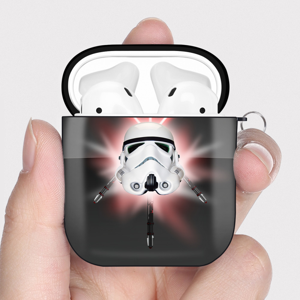 （画像用） スター・ウォーズ Star Wars AirPods 第2世代保護ケース ハードシェル ブラック 耐衝撃・防指紋・カラビナ付き
