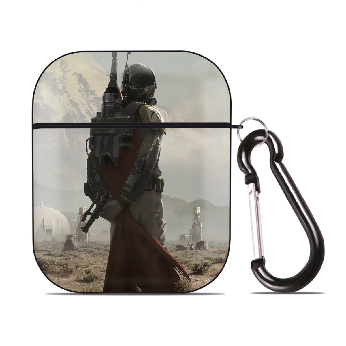 （画像用） スター・ウォーズ Star Wars AirPods 第2世代保護ケース ハードシェル ブラック 耐衝撃・防指紋・カラビナ付き