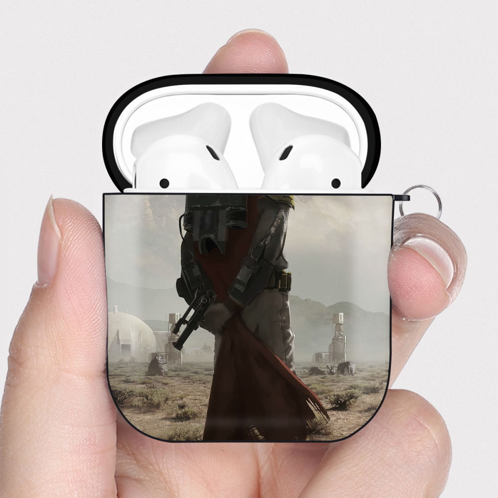 （画像用） スター・ウォーズ Star Wars AirPods 第2世代保護ケース ハードシェル ブラック 耐衝撃・防指紋・カラビナ付き