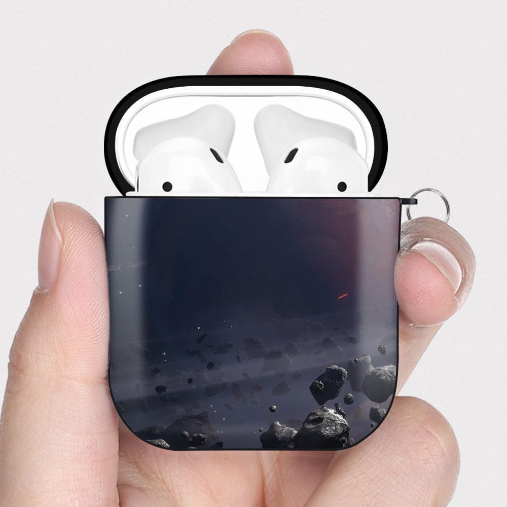 （画像用） スター・ウォーズ Star Wars AirPods 第2世代保護ケース ハードシェル ブラック 耐衝撃・防指紋・カラビナ付き