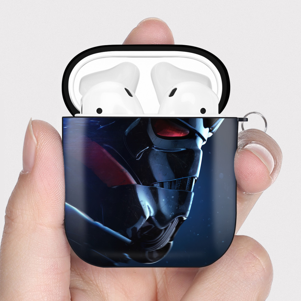 （画像用） スター・ウォーズ Star Wars AirPods 第2世代保護ケース ハードシェル ブラック 耐衝撃・防指紋・カラビナ付き