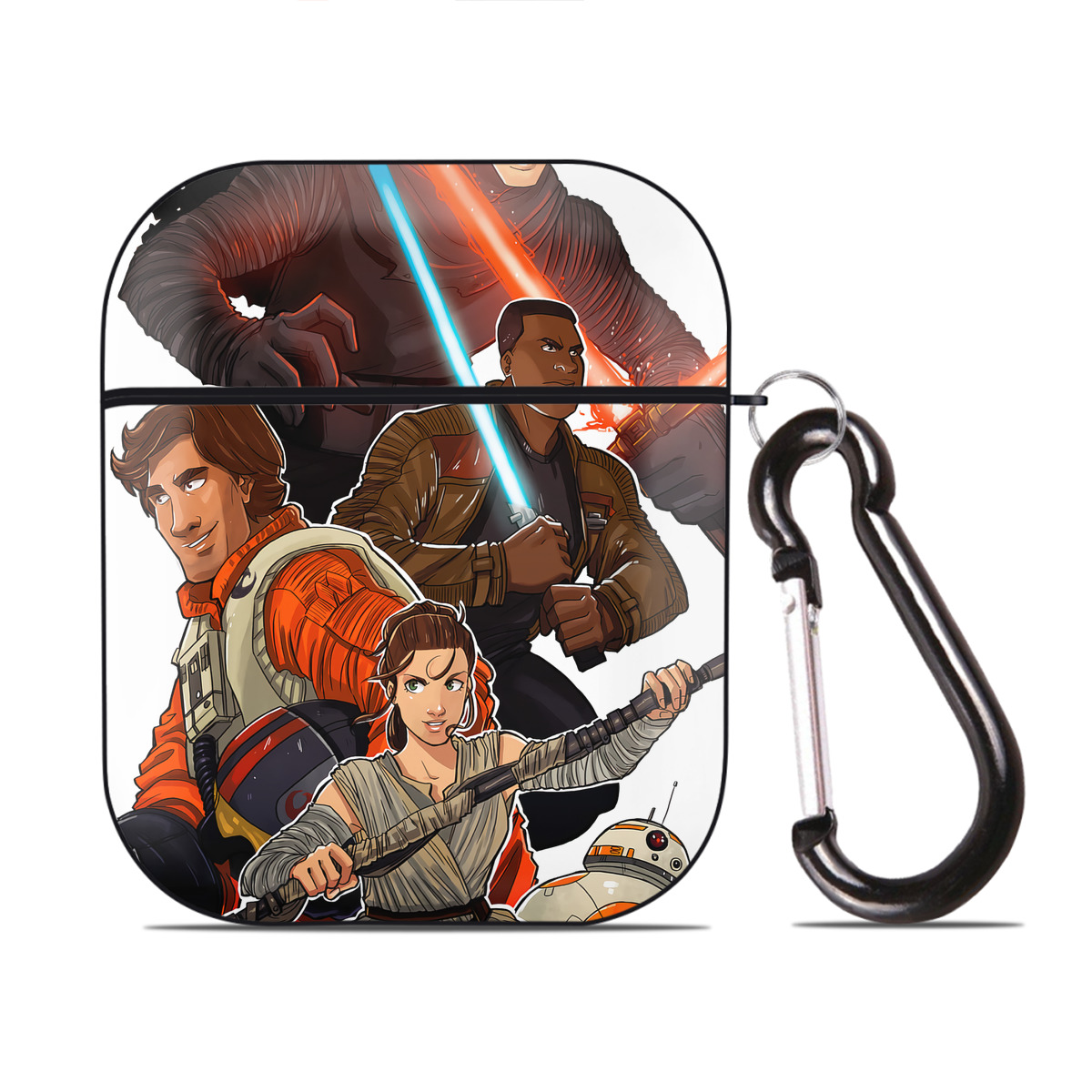 （画像用） スター・ウォーズ Star Wars AirPods 第2世代保護ケース ハードシェル ブラック 耐衝撃・防指紋・カラビナ付き