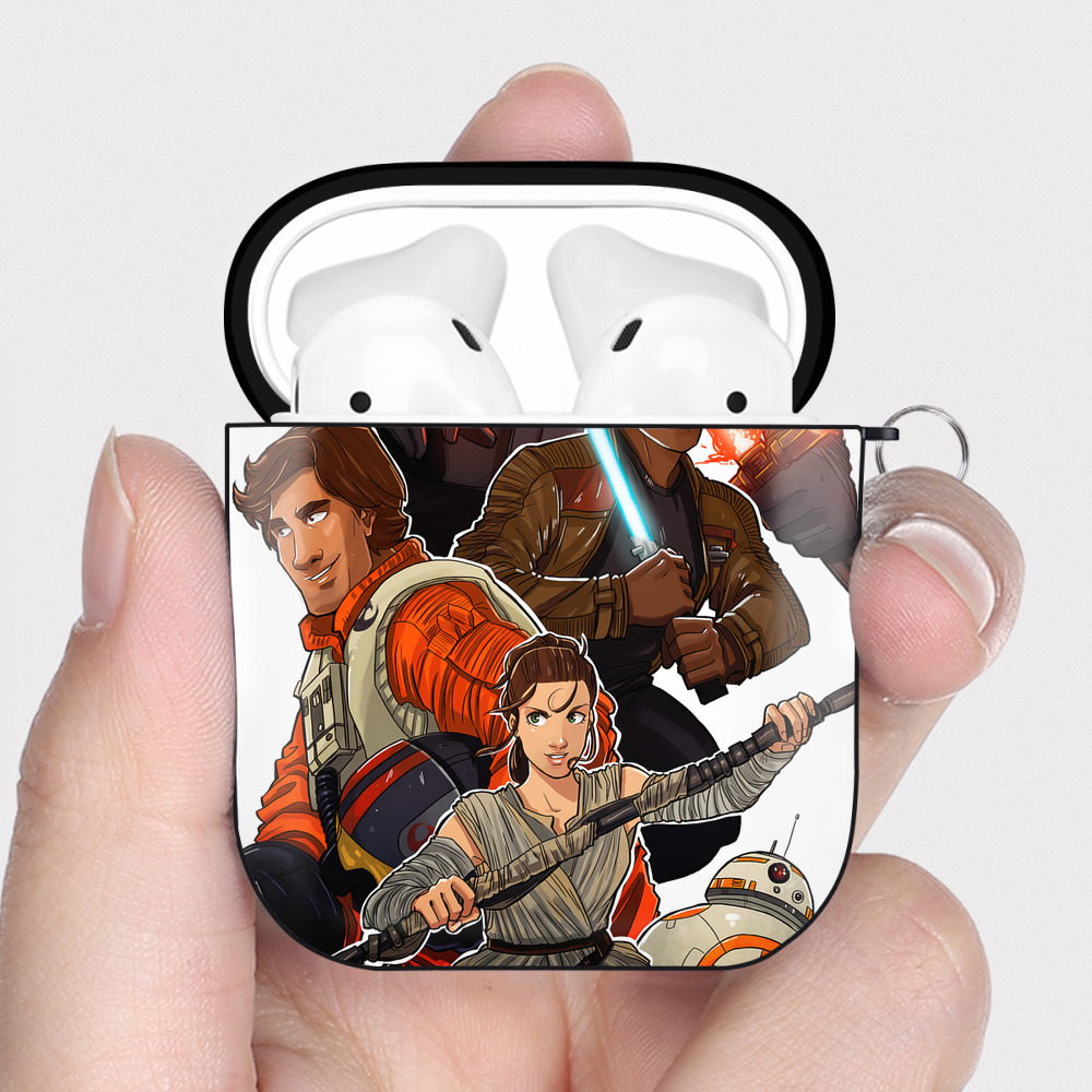 （画像用） スター・ウォーズ Star Wars AirPods 第2世代保護ケース ハードシェル ブラック 耐衝撃・防指紋・カラビナ付き