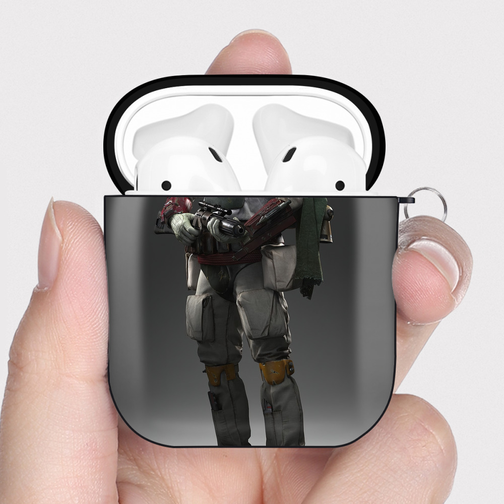 （画像用） スター・ウォーズ Star Wars AirPods 第2世代保護ケース ハードシェル ブラック 耐衝撃・防指紋・カラビナ付き