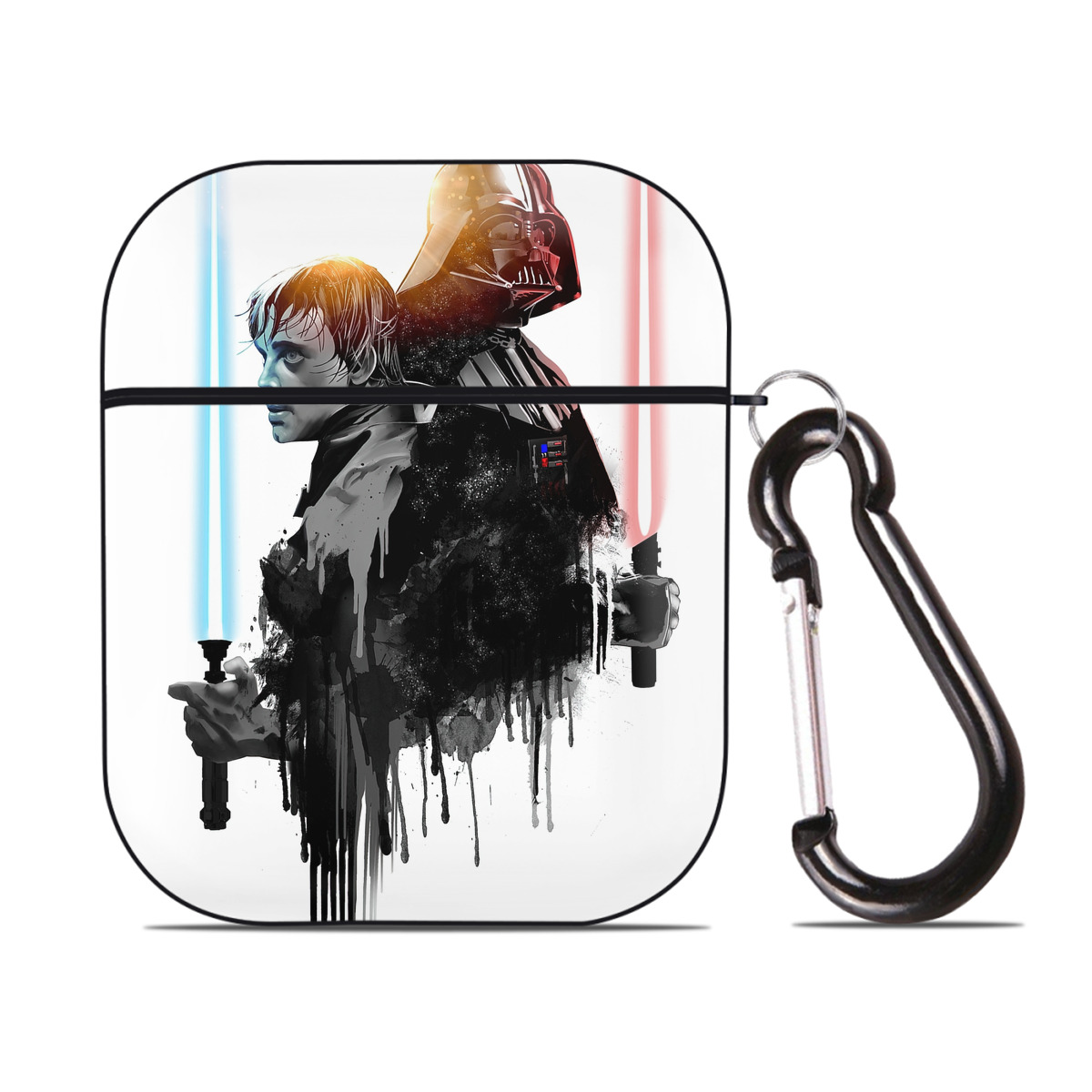（画像用） スター・ウォーズ Star Wars AirPods 第2世代保護ケース ハードシェル ブラック 耐衝撃・防指紋・カラビナ付き