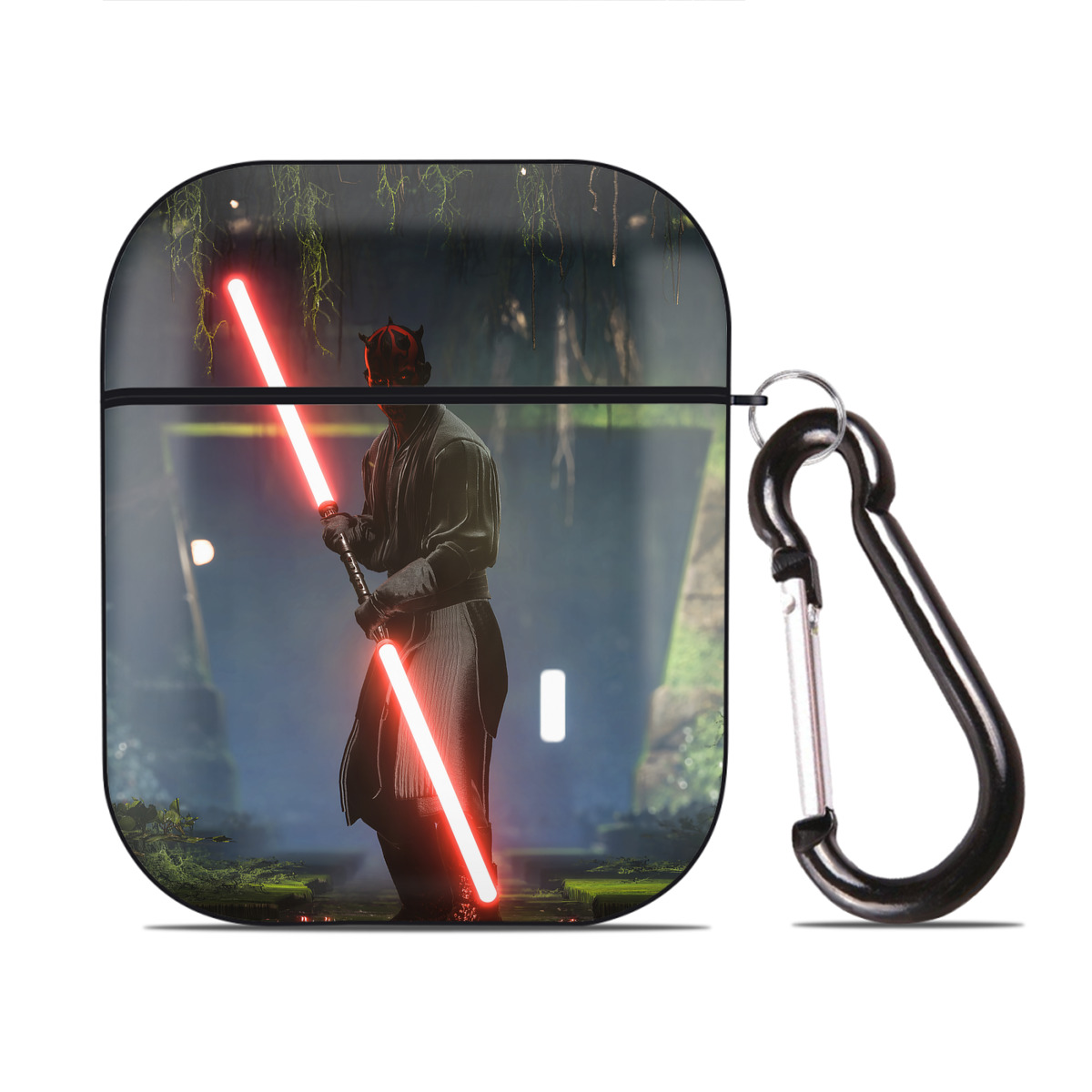 （画像用） スター・ウォーズ Star Wars AirPods 第2世代保護ケース ハードシェル ブラック 耐衝撃・防指紋・カラビナ付き