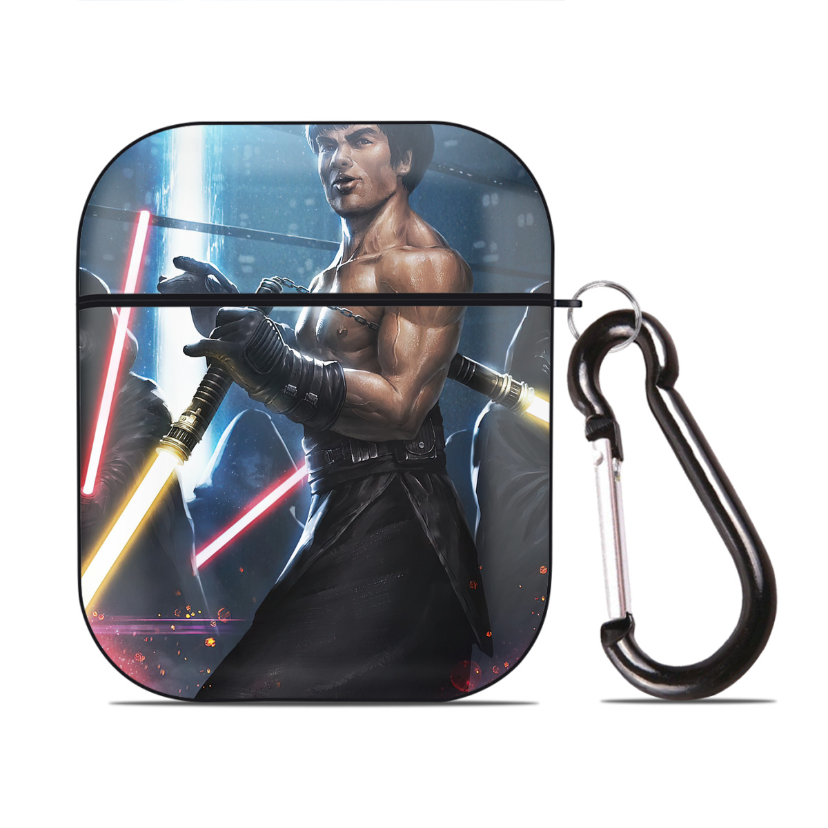 （画像用） スター・ウォーズ Star Wars AirPods 第2世代保護ケース ハードシェル ブラック 耐衝撃・防指紋・カラビナ付き