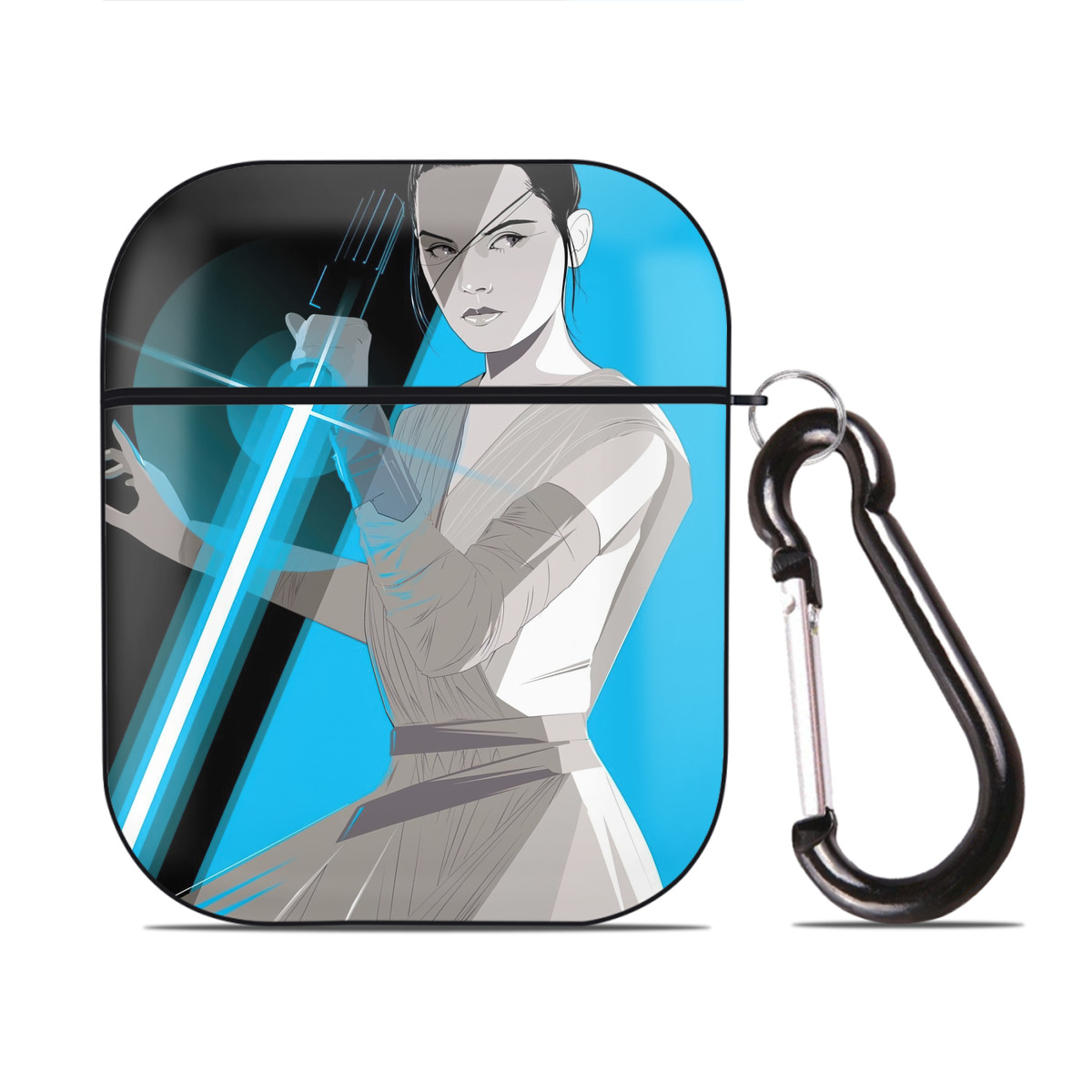 （画像用） スター・ウォーズ Star Wars AirPods 第2世代保護ケース ハードシェル ブラック 耐衝撃・防指紋・カラビナ付き