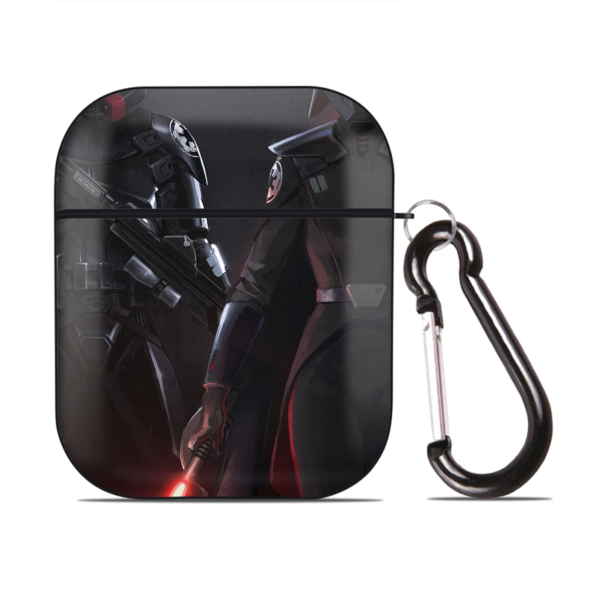 （画像用） スター・ウォーズ Star Wars AirPods 第2世代保護ケース ハードシェル ブラック 耐衝撃・防指紋・カラビナ付き
