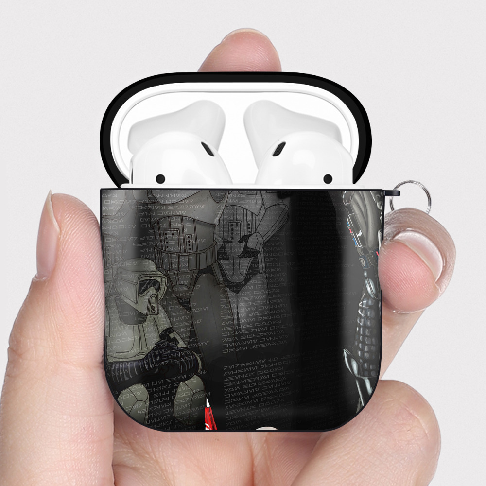 （画像用） スター・ウォーズ Star Wars AirPods 第2世代保護ケース ハードシェル ブラック 耐衝撃・防指紋・カラビナ付き