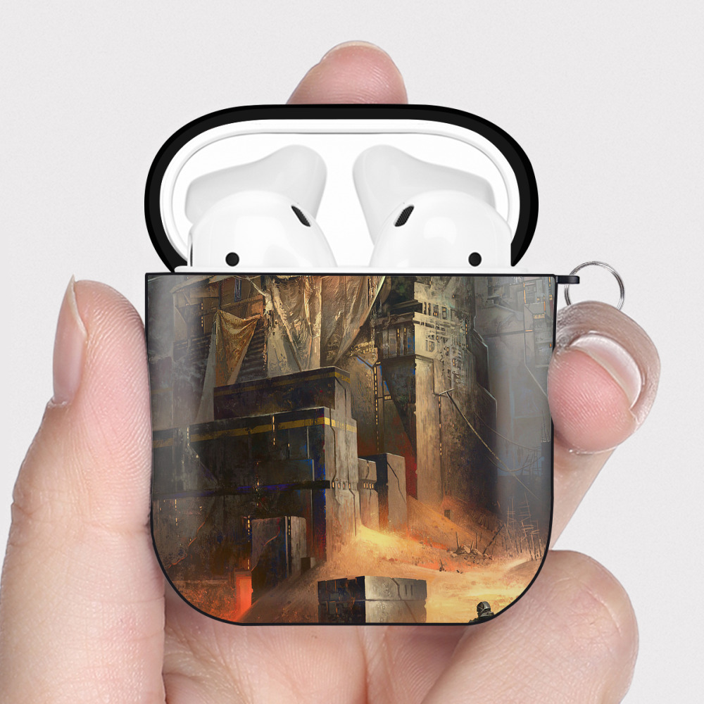 （画像用） スター・ウォーズ Star Wars AirPods 第2世代保護ケース ハードシェル ブラック 耐衝撃・防指紋・カラビナ付き