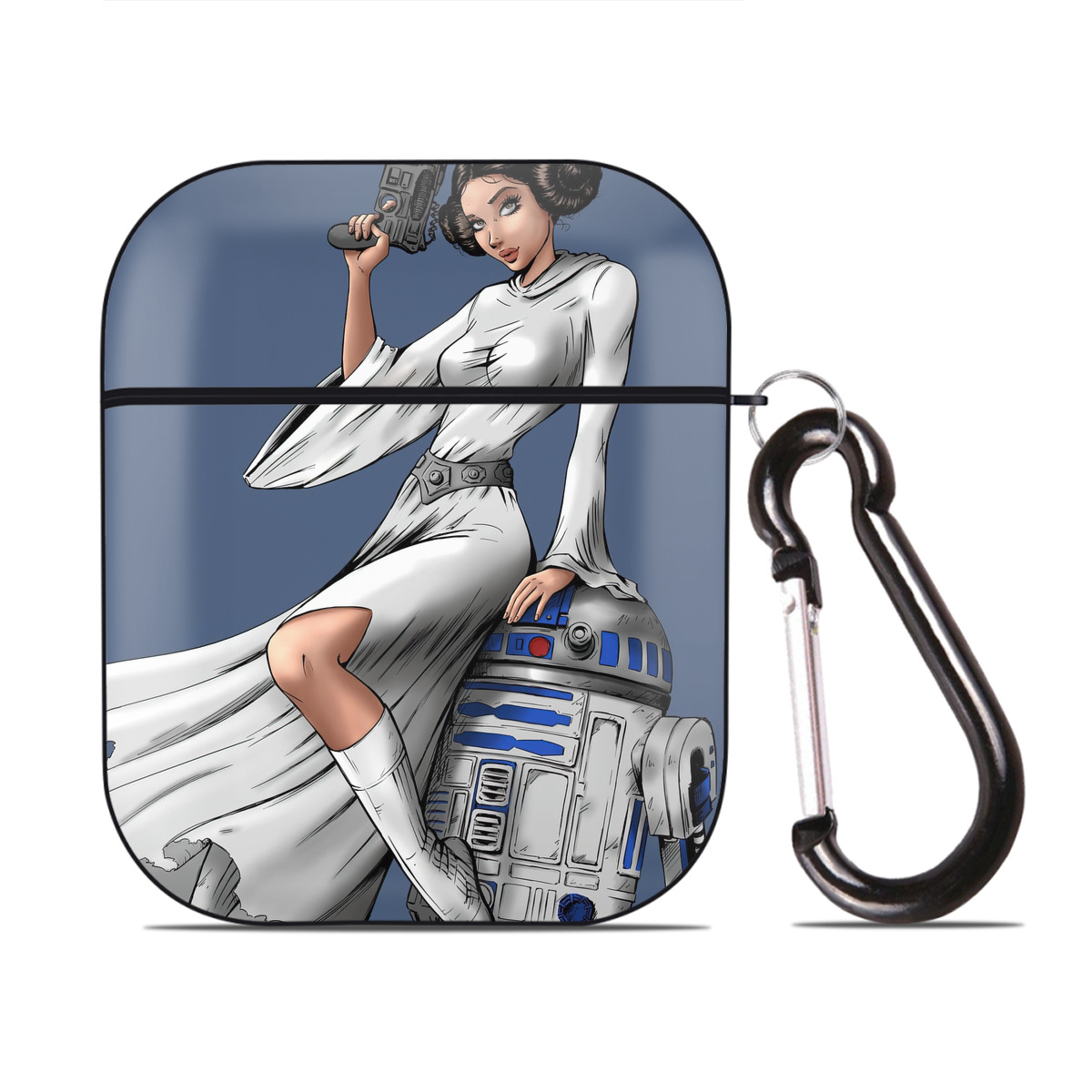 （画像用） スター・ウォーズ Star Wars AirPods 第2世代保護ケース ハードシェル ブラック 耐衝撃・防指紋・カラビナ付き