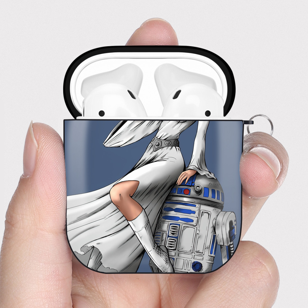 （画像用） スター・ウォーズ Star Wars AirPods 第2世代保護ケース ハードシェル ブラック 耐衝撃・防指紋・カラビナ付き
