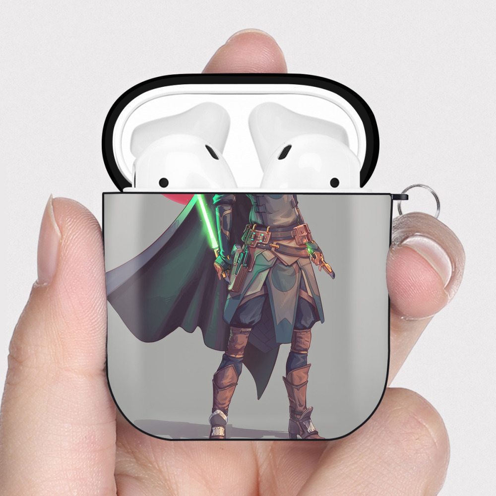 （画像用） スター・ウォーズ Star Wars AirPods 第2世代保護ケース ハードシェル ブラック 耐衝撃・防指紋・カラビナ付き