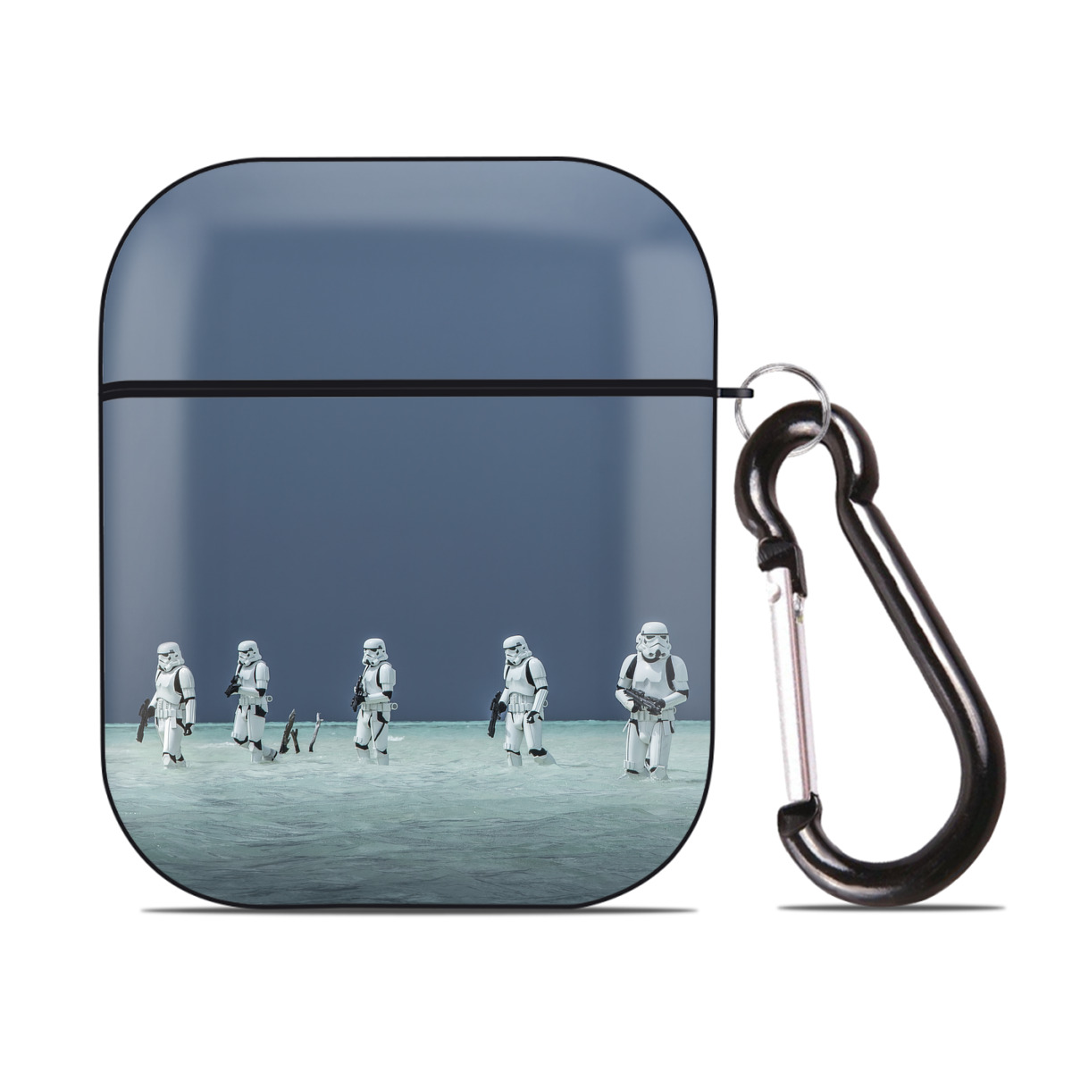 （画像用） スター・ウォーズ Star Wars AirPods 第2世代保護ケース ハードシェル ブラック 耐衝撃・防指紋・カラビナ付き