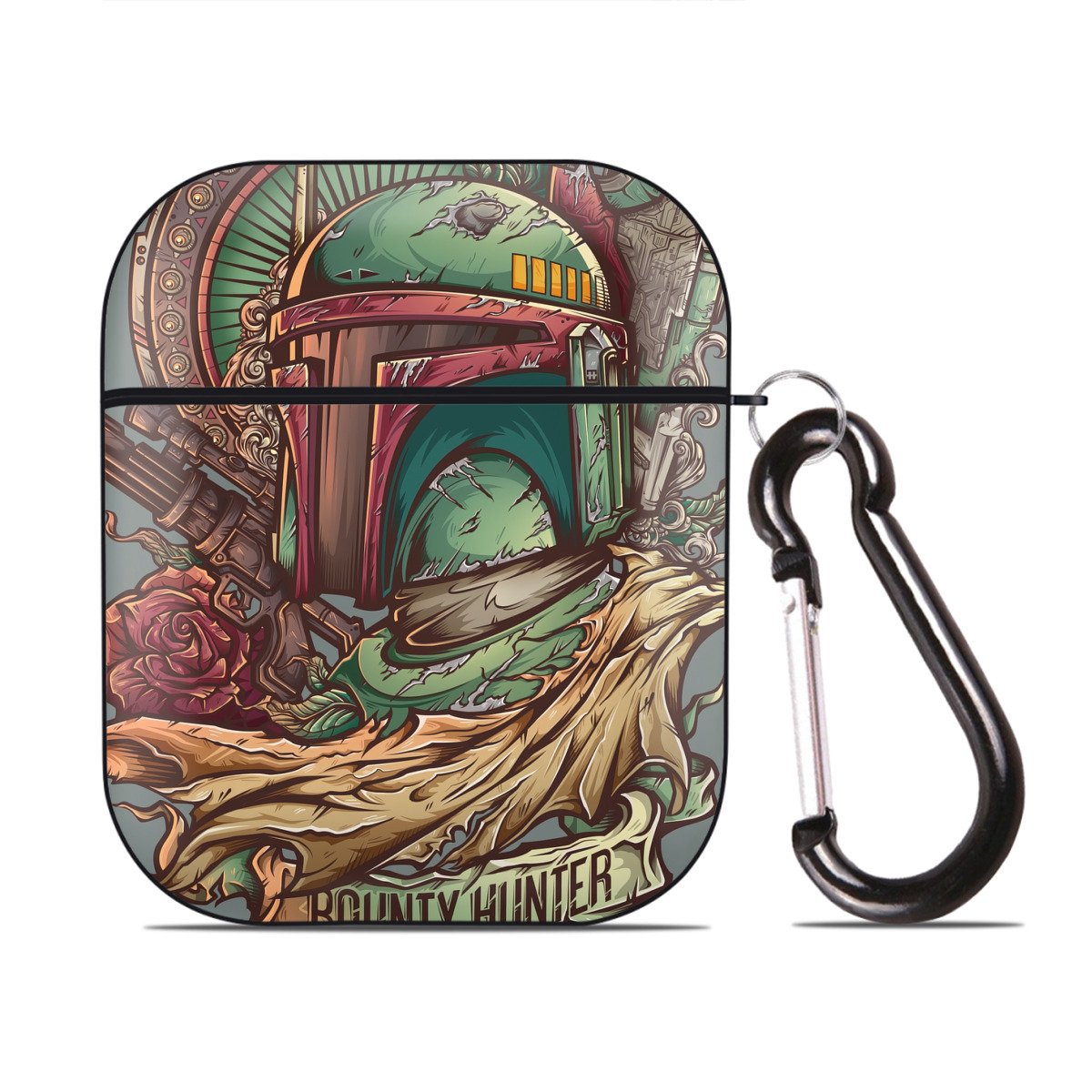 （画像用） スター・ウォーズ Star Wars AirPods 第2世代保護ケース ハードシェル ブラック 耐衝撃・防指紋・カラビナ付き