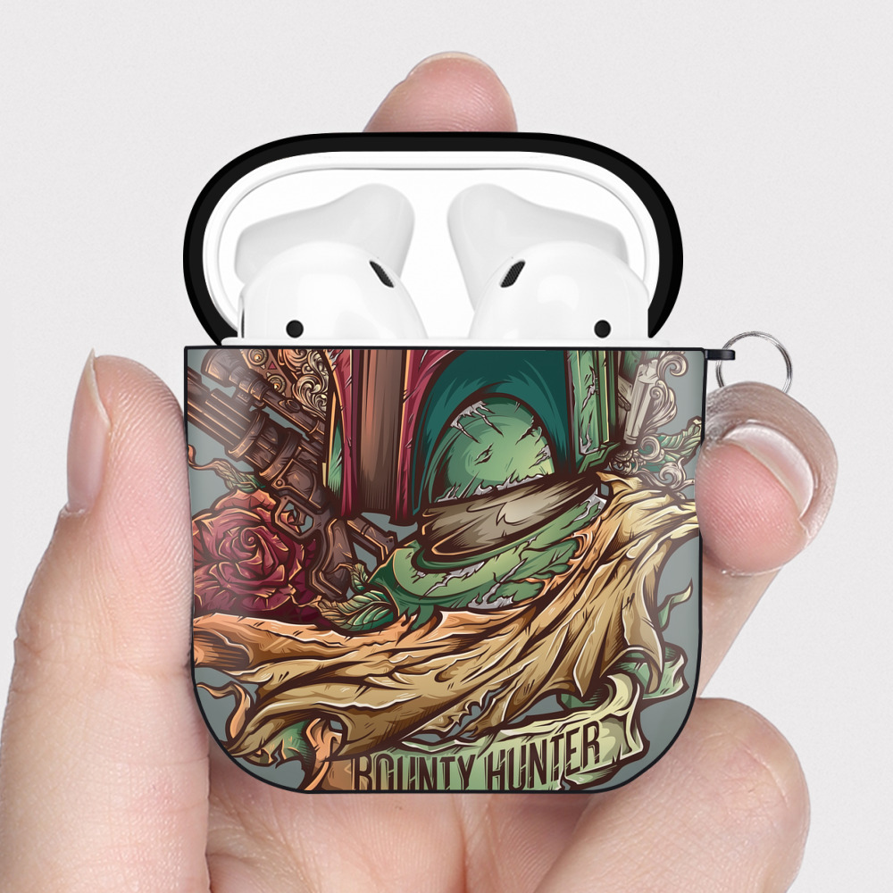 （画像用） スター・ウォーズ Star Wars AirPods 第2世代保護ケース ハードシェル ブラック 耐衝撃・防指紋・カラビナ付き