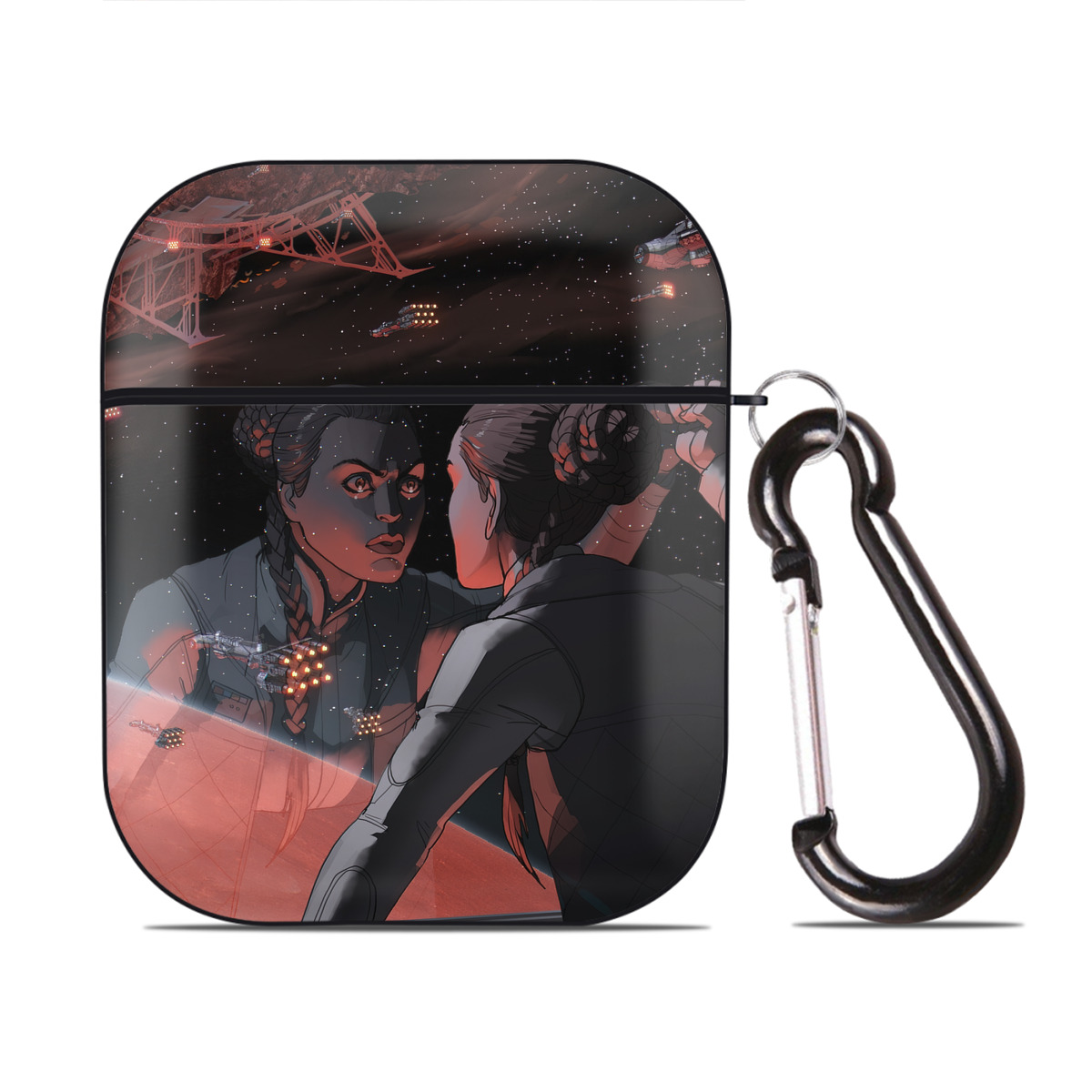 （画像用） スター・ウォーズ Star Wars AirPods 第2世代保護ケース ハードシェル ブラック 耐衝撃・防指紋・カラビナ付き