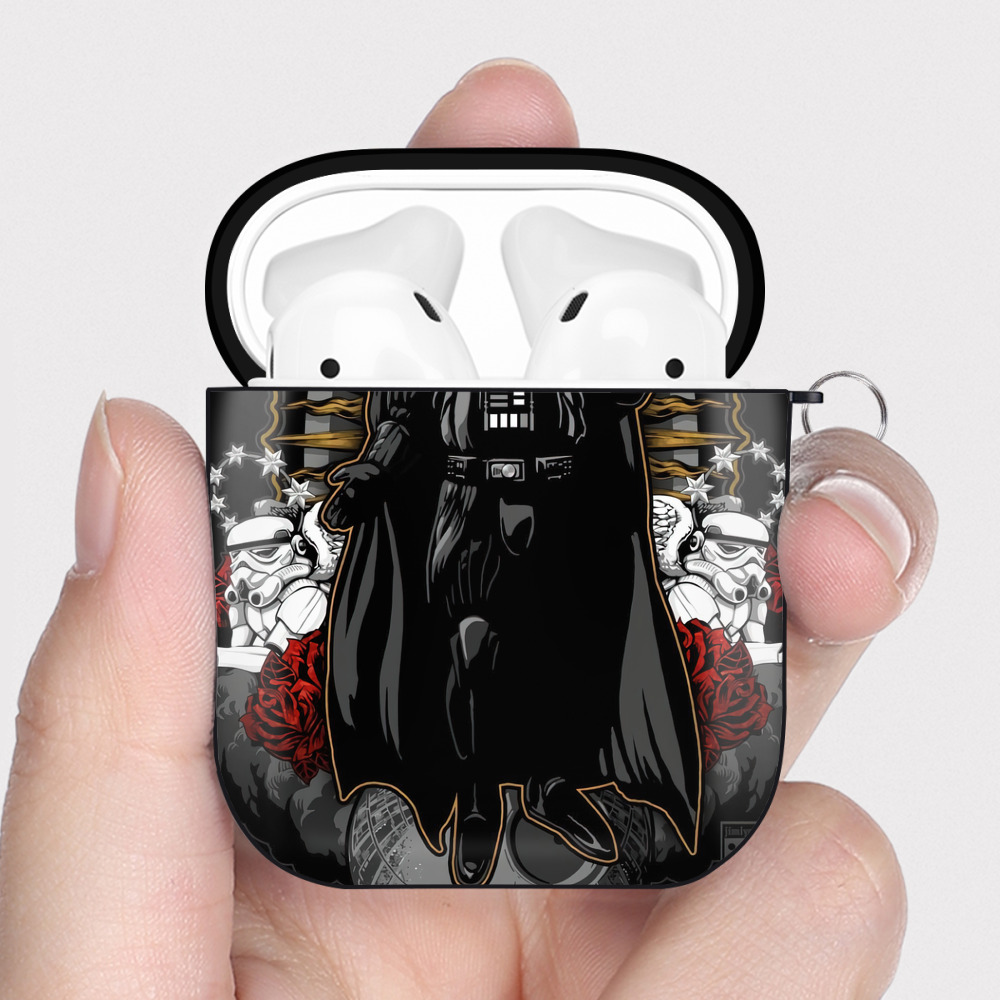（画像用） スター・ウォーズ Star Wars AirPods 第2世代保護ケース ハードシェル ブラック 耐衝撃・防指紋・カラビナ付き
