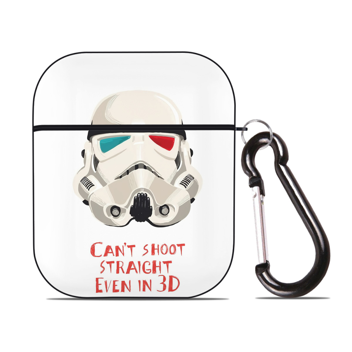 （画像用） スター・ウォーズ Star Wars AirPods 第2世代保護ケース ハードシェル ブラック 耐衝撃・防指紋・カラビナ付き
