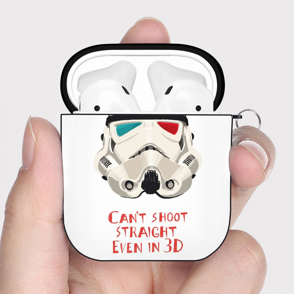 （画像用） スター・ウォーズ Star Wars AirPods 第2世代保護ケース ハードシェル ブラック 耐衝撃・防指紋・カラビナ付き