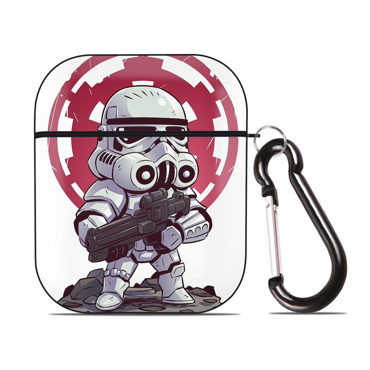 （画像用） スター・ウォーズ Star Wars AirPods 第2世代保護ケース ハードシェル ブラック 耐衝撃・防指紋・カラビナ付き