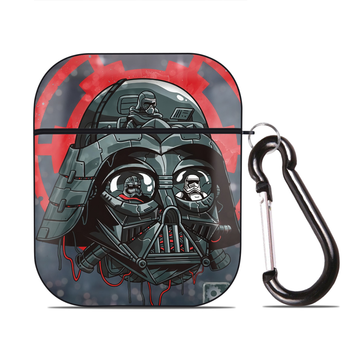 （画像用） スター・ウォーズ Star Wars AirPods 第2世代保護ケース ハードシェル ブラック 耐衝撃・防指紋・カラビナ付き