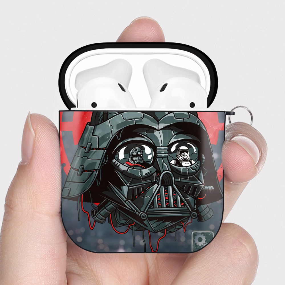 （画像用） スター・ウォーズ Star Wars AirPods 第2世代保護ケース ハードシェル ブラック 耐衝撃・防指紋・カラビナ付き