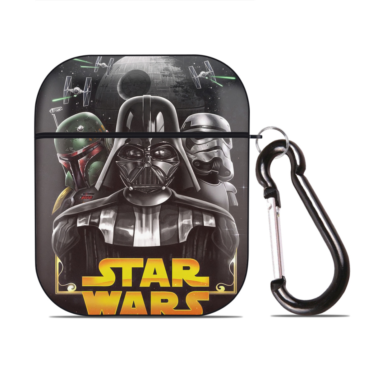 （画像用） スター・ウォーズ Star Wars AirPods 第2世代保護ケース ハードシェル ブラック 耐衝撃・防指紋・カラビナ付き