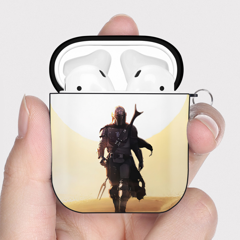 （画像用） スター・ウォーズ Star Wars AirPods 第2世代保護ケース ハードシェル ブラック 耐衝撃・防指紋・カラビナ付き