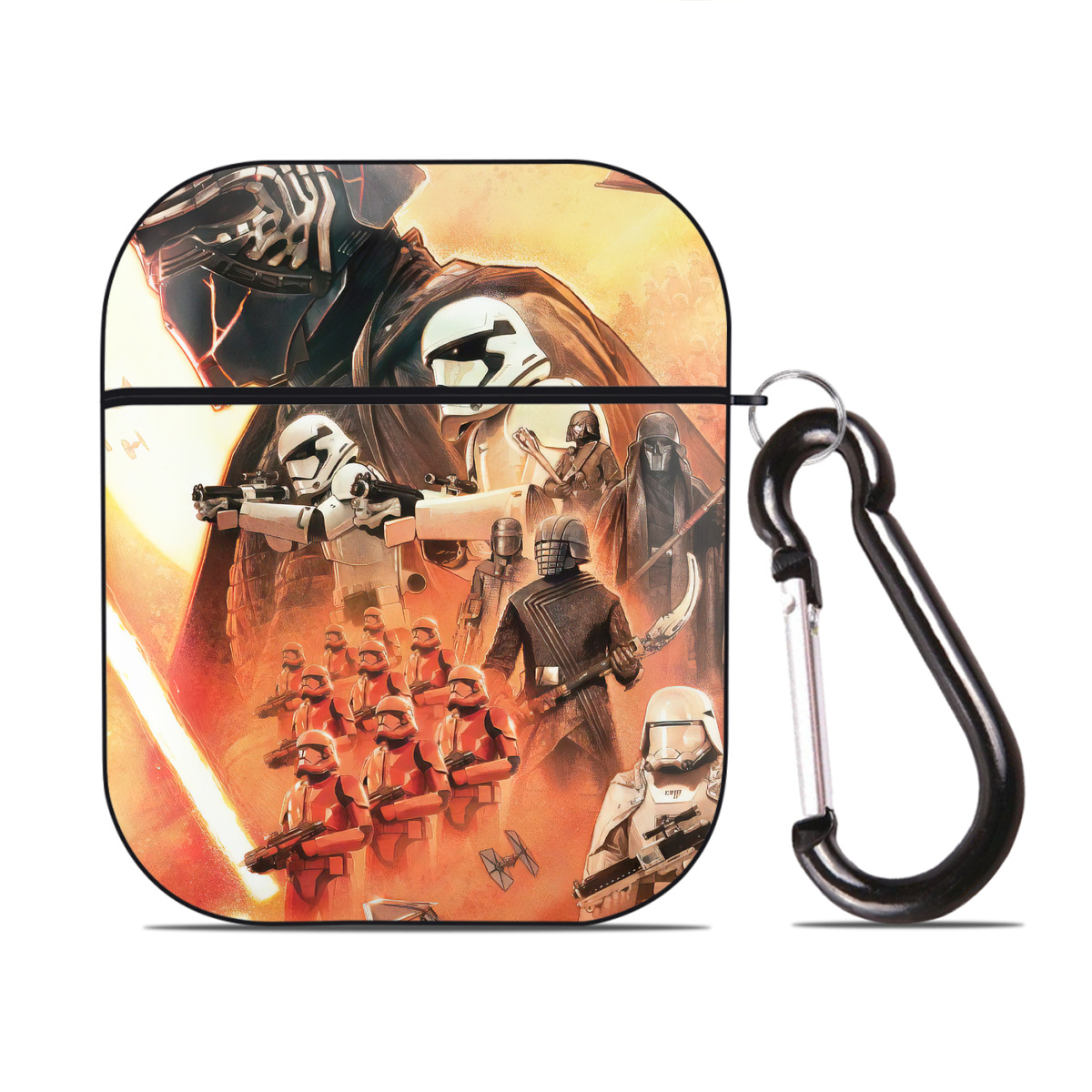 （画像用） スター・ウォーズ Star Wars AirPods 第2世代保護ケース ハードシェル ブラック 耐衝撃・防指紋・カラビナ付き
