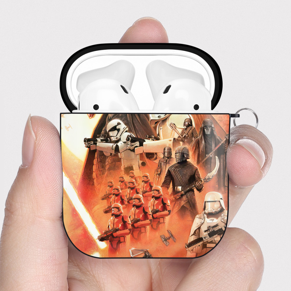 （画像用） スター・ウォーズ Star Wars AirPods 第2世代保護ケース ハードシェル ブラック 耐衝撃・防指紋・カラビナ付き