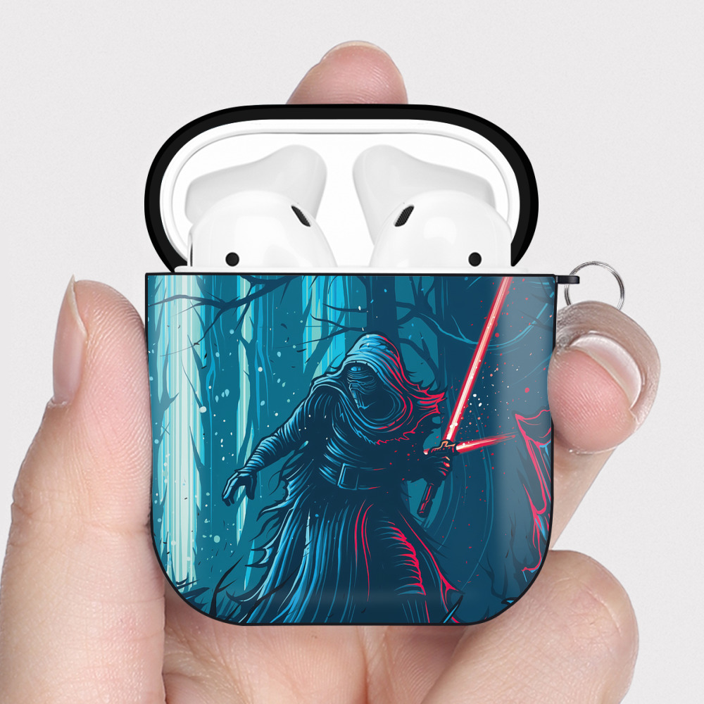 （画像用） スター・ウォーズ Star Wars AirPods 第2世代保護ケース ハードシェル ブラック 耐衝撃・防指紋・カラビナ付き