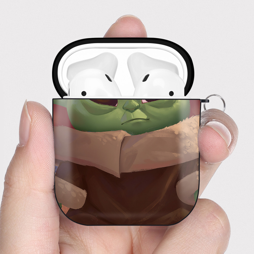 （画像用） スター・ウォーズ Star Wars AirPods 第2世代保護ケース ハードシェル ブラック 耐衝撃・防指紋・カラビナ付き