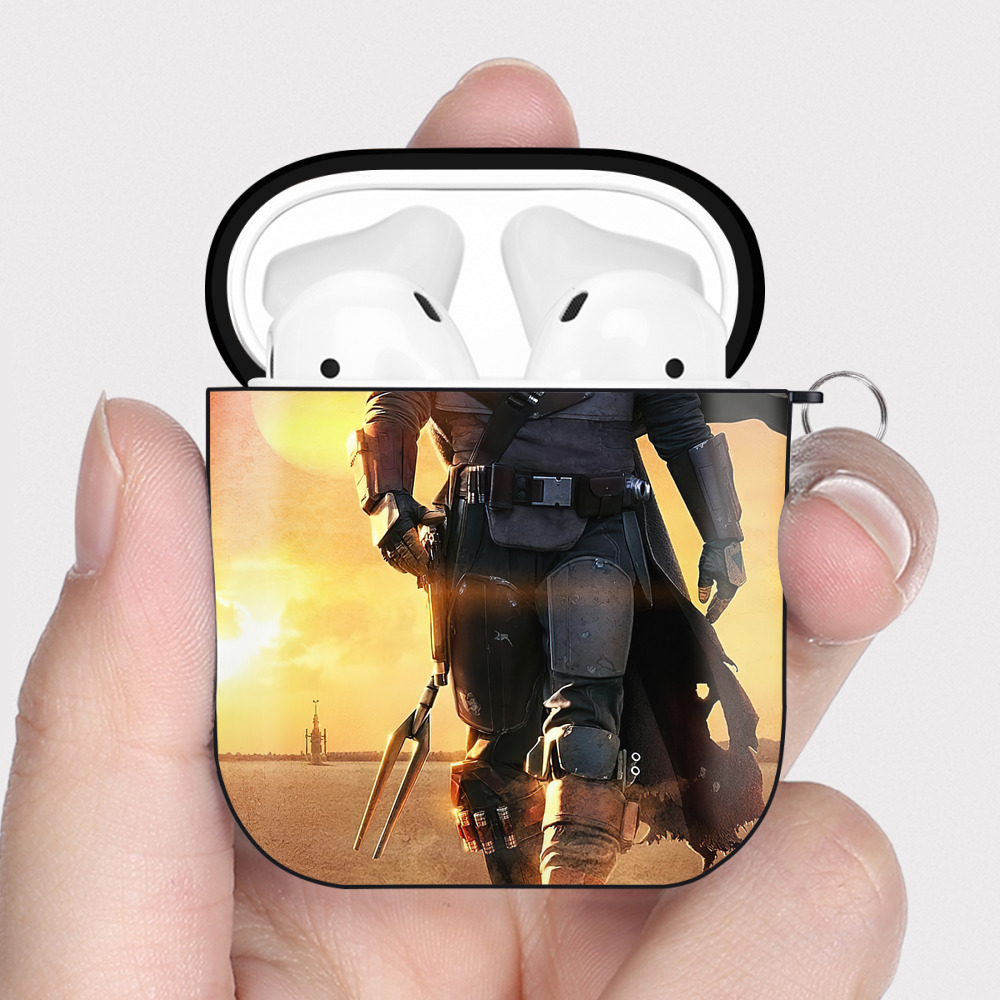 （画像用） スター・ウォーズ Star Wars AirPods 第2世代保護ケース ハードシェル ブラック 耐衝撃・防指紋・カラビナ付き