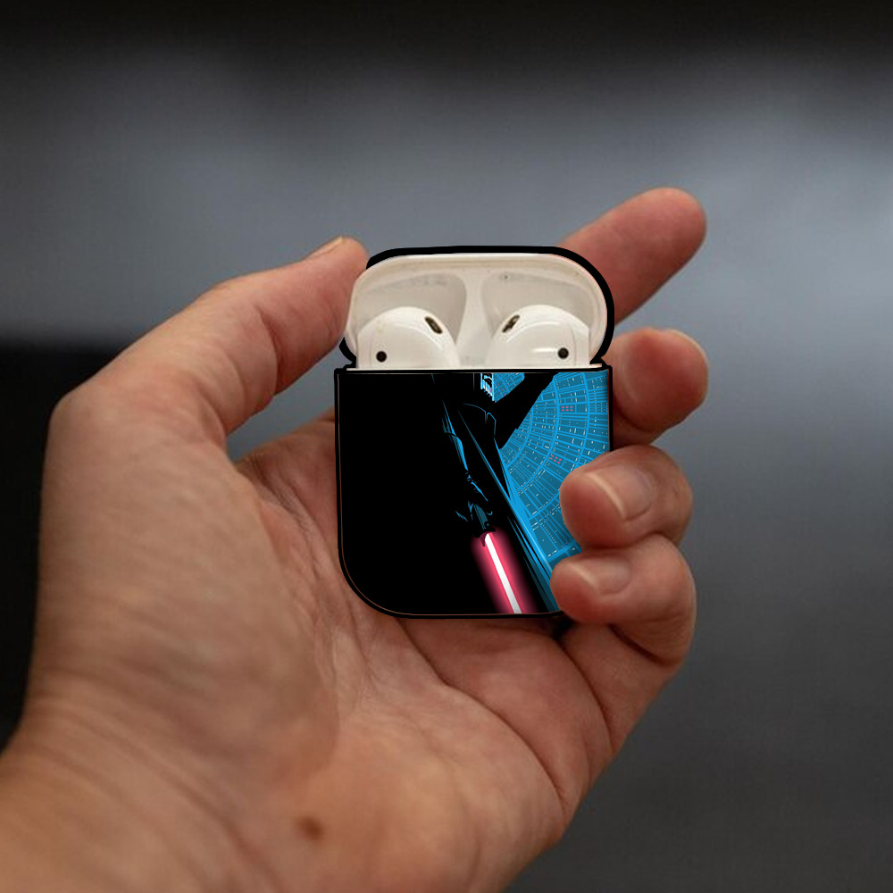 スター・ウォーズ Star Wars AirPods 第2世代保護ケース ハードシェル ブラック 耐衝撃・防指紋・カラビナ付き