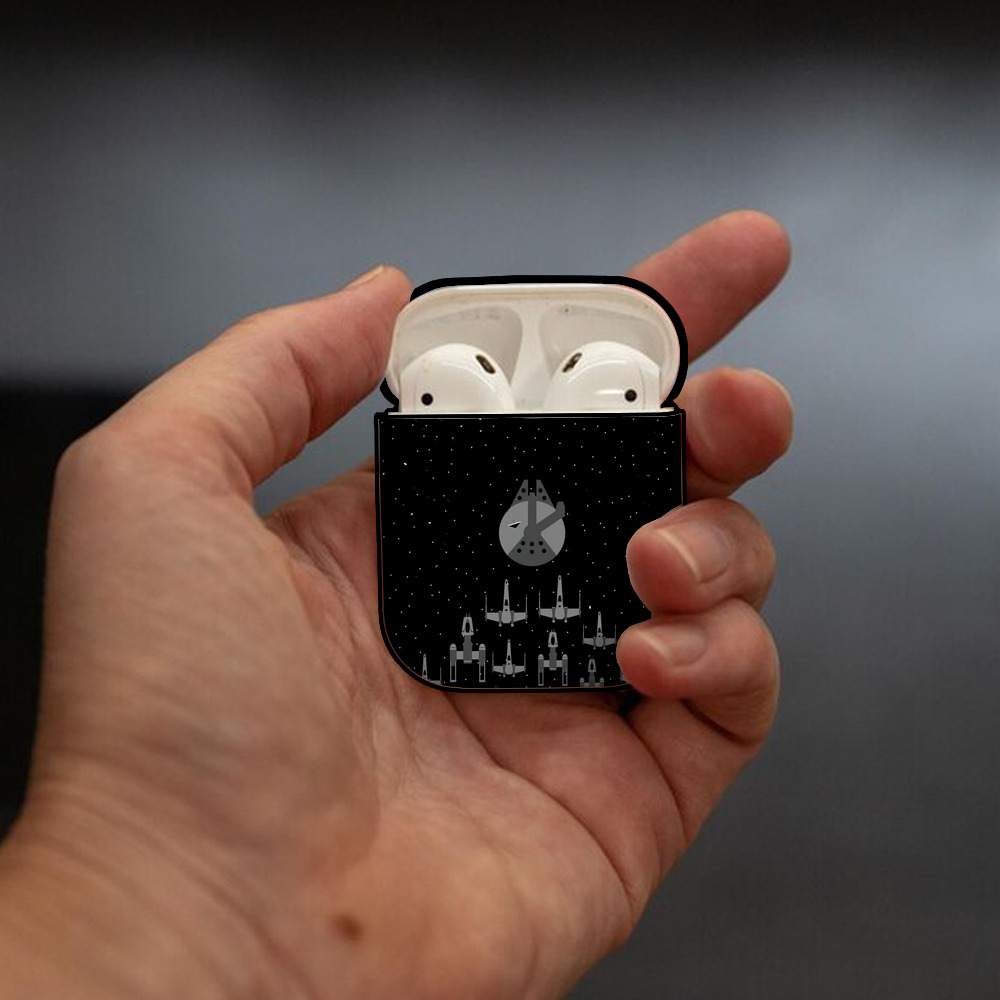 スター・ウォーズ Star Wars AirPods 第2世代保護ケース ハードシェル ブラック 耐衝撃・防指紋・カラビナ付き