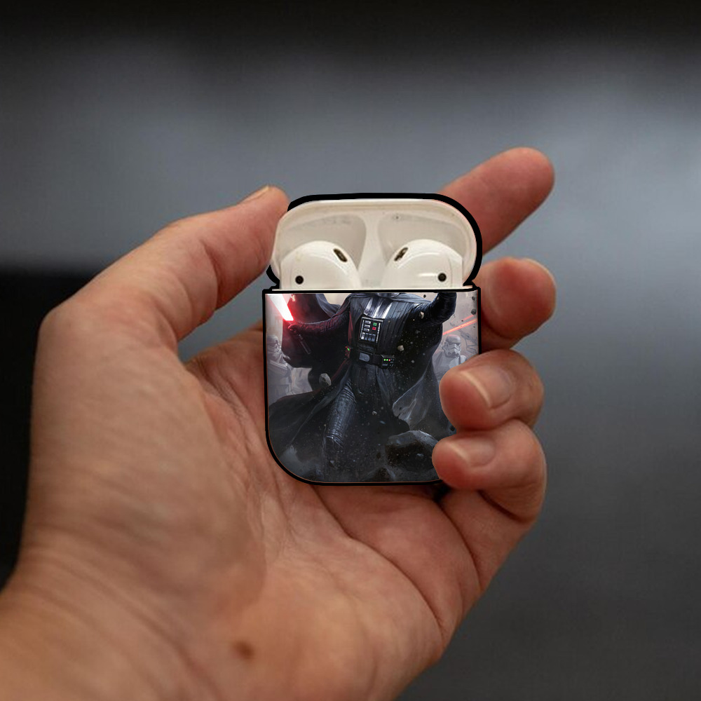 スター・ウォーズ Star Wars AirPods 第2世代保護ケース ハードシェル ブラック 耐衝撃・防指紋・カラビナ付き