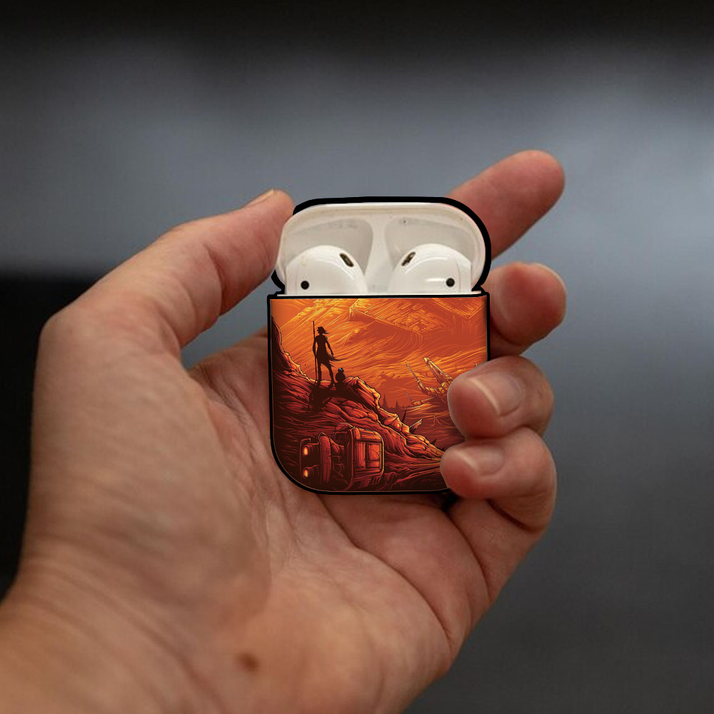 スター・ウォーズ Star Wars AirPods 第2世代保護ケース ハードシェル ブラック 耐衝撃・防指紋・カラビナ付き