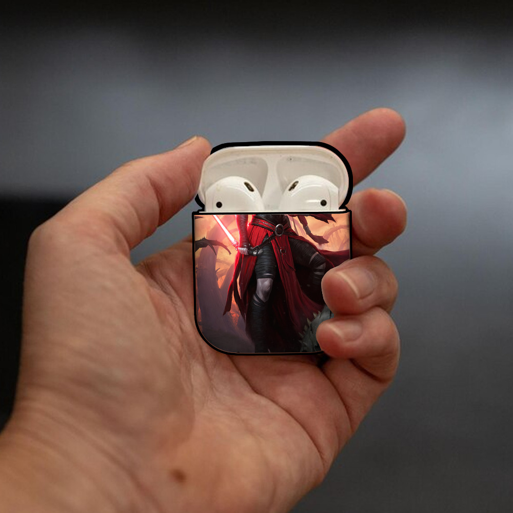 スター・ウォーズ Star Wars AirPods 第2世代保護ケース ハードシェル ブラック 耐衝撃・防指紋・カラビナ付き