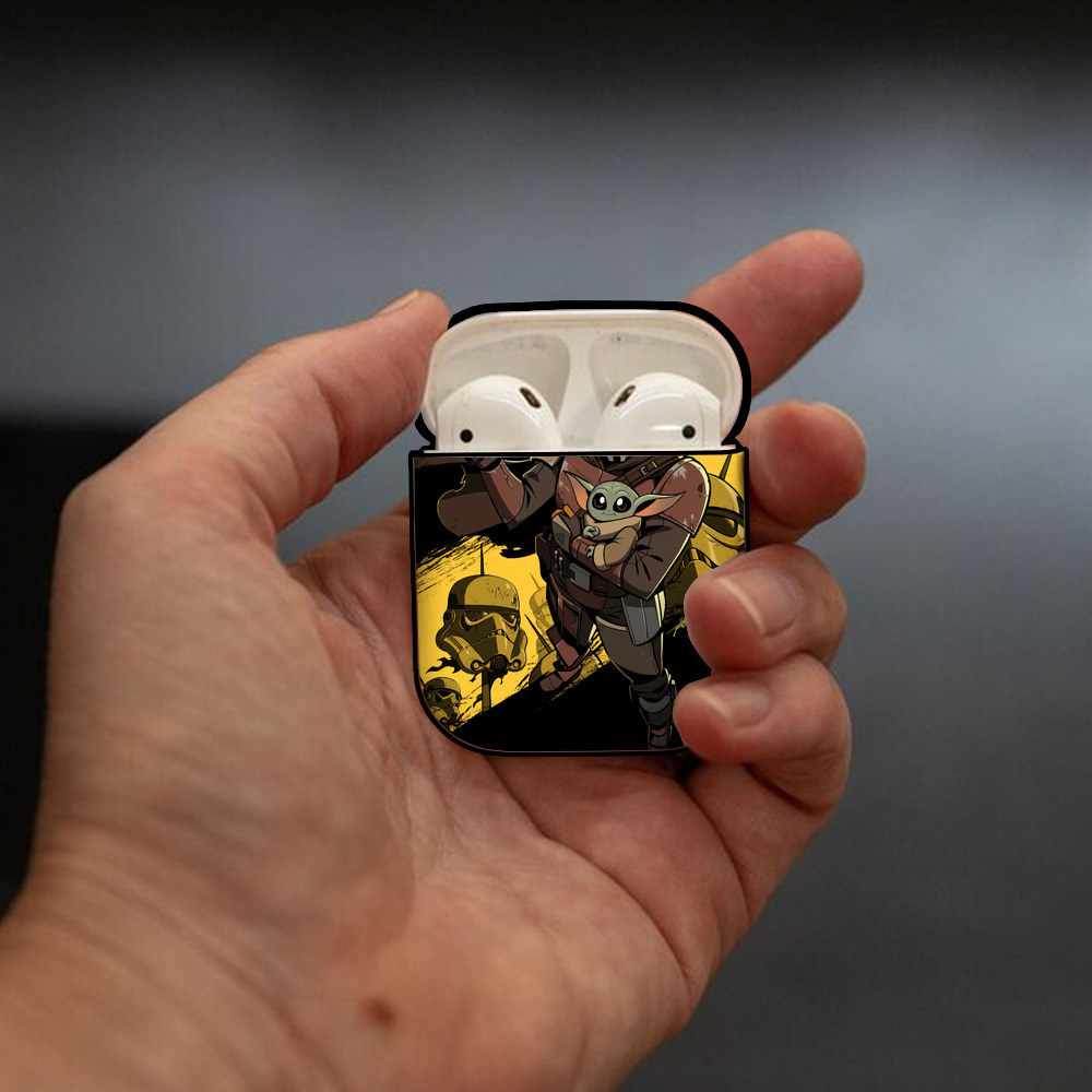スター・ウォーズ Star Wars AirPods 第2世代保護ケース ハードシェル ブラック 耐衝撃・防指紋・カラビナ付き
