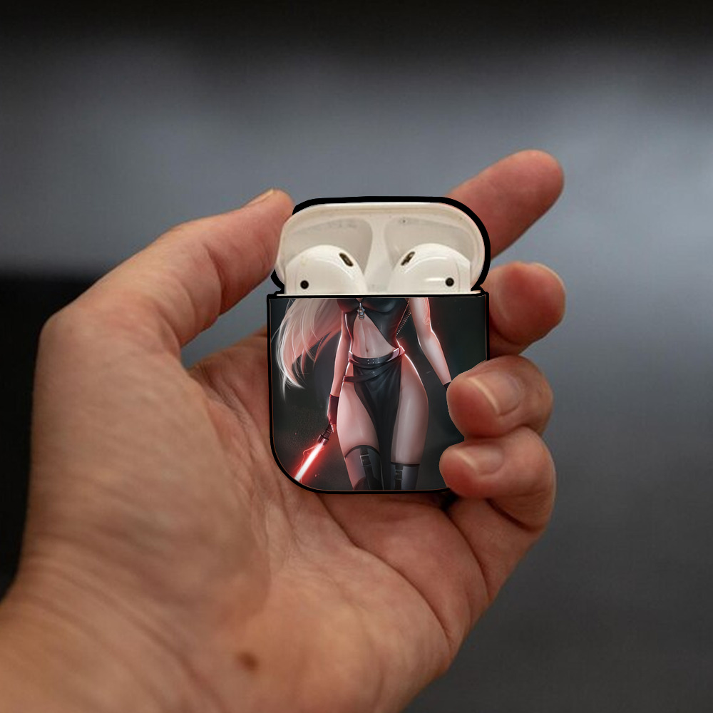 スター・ウォーズ Star Wars AirPods 第2世代保護ケース ハードシェル ブラック 耐衝撃・防指紋・カラビナ付き