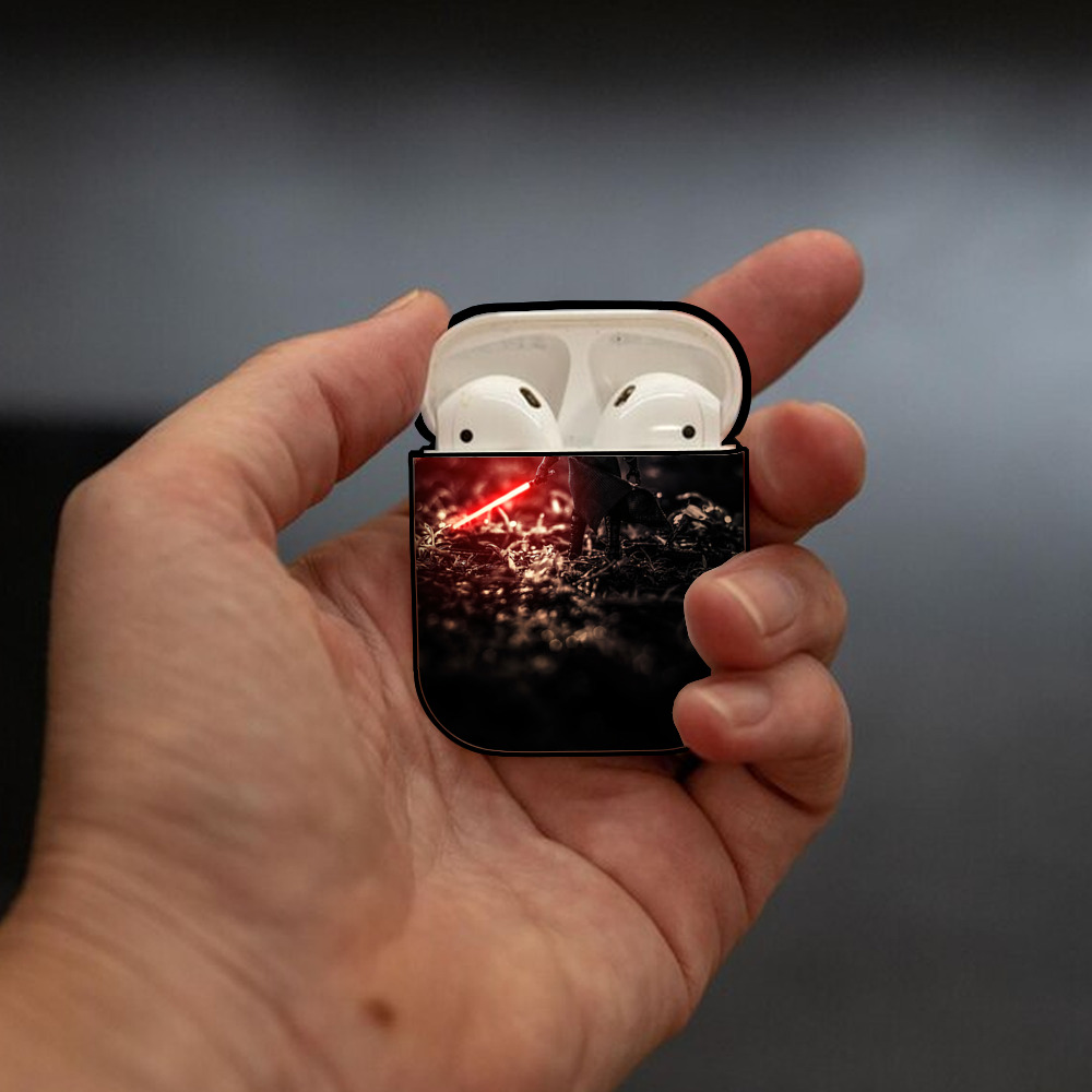 スター・ウォーズ Star Wars AirPods 第2世代保護ケース ハードシェル ブラック 耐衝撃・防指紋・カラビナ付き