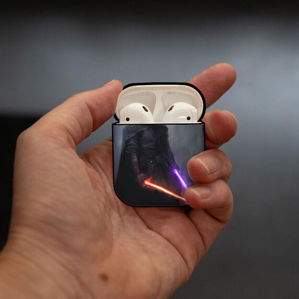 スター・ウォーズ Star Wars AirPods 第2世代保護ケース ハードシェル ブラック 耐衝撃・防指紋・カラビナ付き