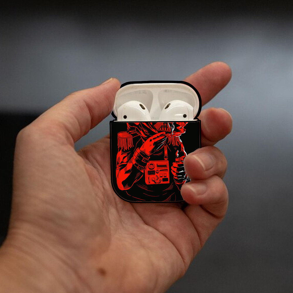スター・ウォーズ Star Wars AirPods 第2世代保護ケース ハードシェル ブラック 耐衝撃・防指紋・カラビナ付き