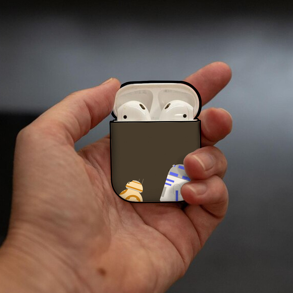 スター・ウォーズ Star Wars AirPods 第2世代保護ケース ハードシェル ブラック 耐衝撃・防指紋・カラビナ付き