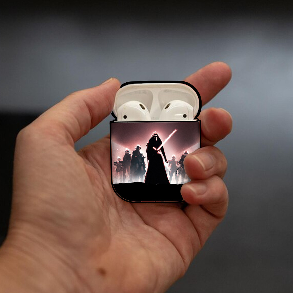 スター・ウォーズ Star Wars AirPods 第2世代保護ケース ハードシェル ブラック 耐衝撃・防指紋・カラビナ付き